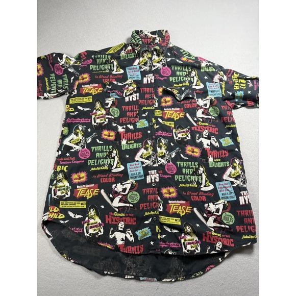 Hysteric Glamour Button Up Retro Horror/Exploitation Print One Size - Picture 2 of 10
